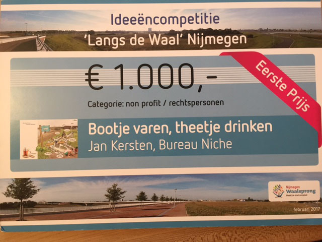 Eerste prijs voor Bootje varen, theetje drinken!